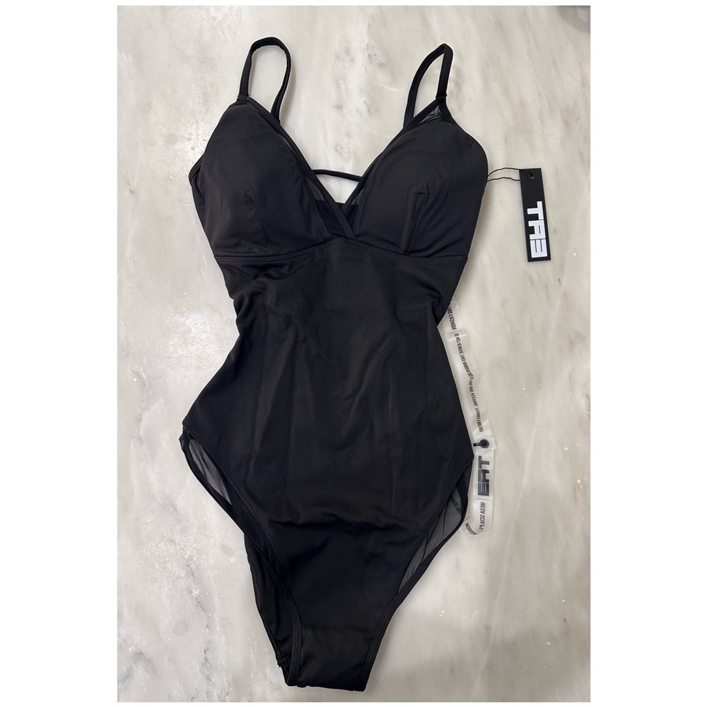 TA3 Black Meshy Snatched Swimsuit Sculpting Shapewear - Picture 3 of 7